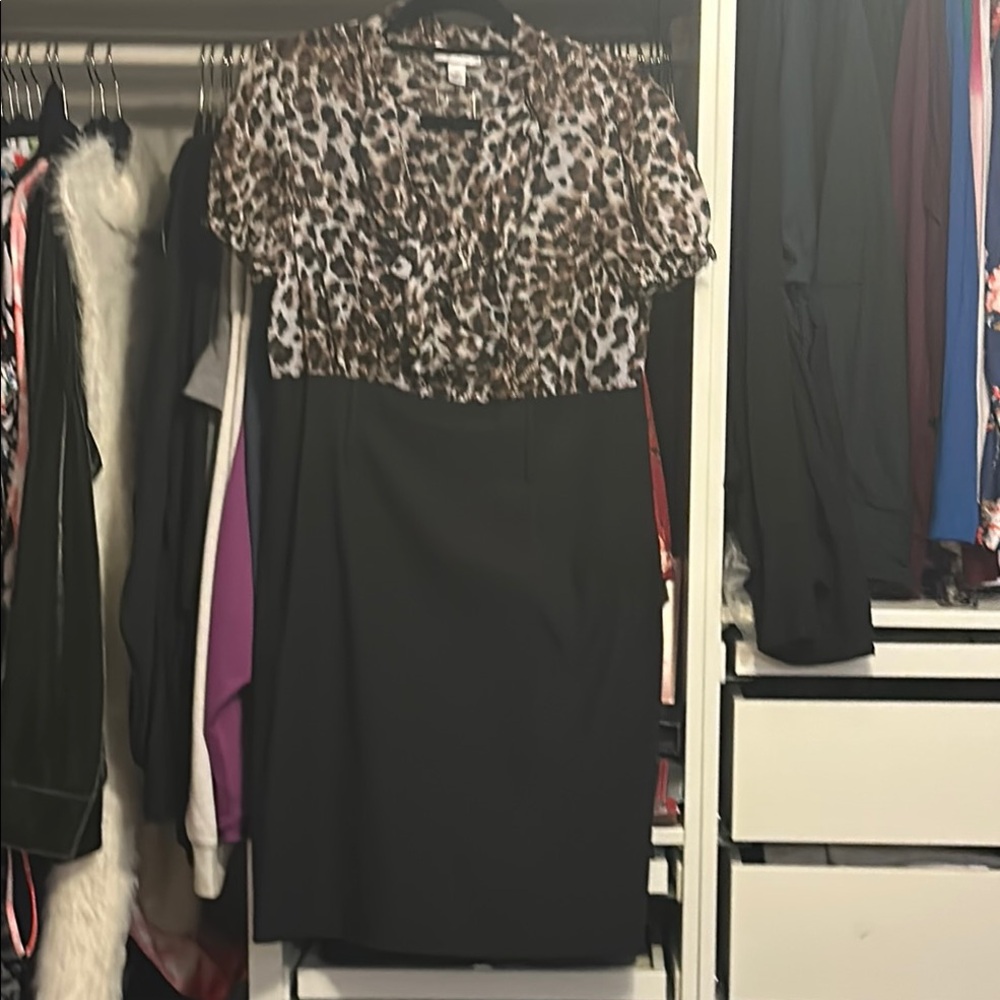 Alyx Limited Leopard Print and Black High Waist Ruffle Dress Women’s 14